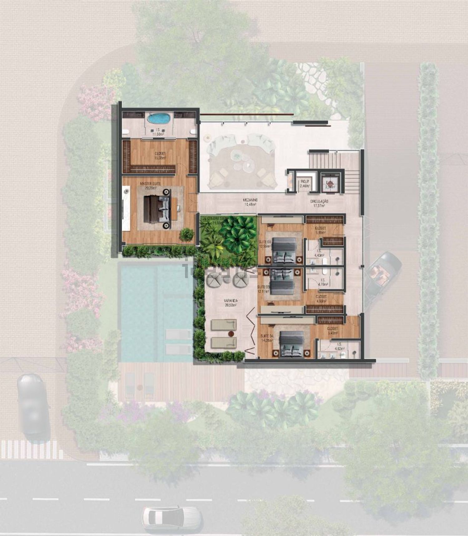 小楼房或独栋别墅出售在Rua de Santa Vitória s/n - 平面图