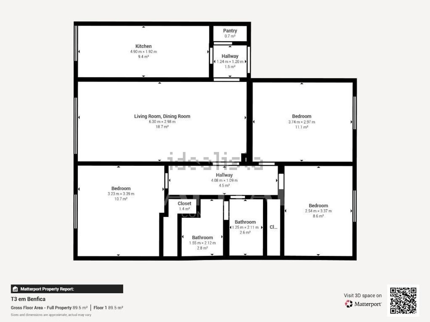 公寓 t3出售在Estrada de Benfica - 平面图