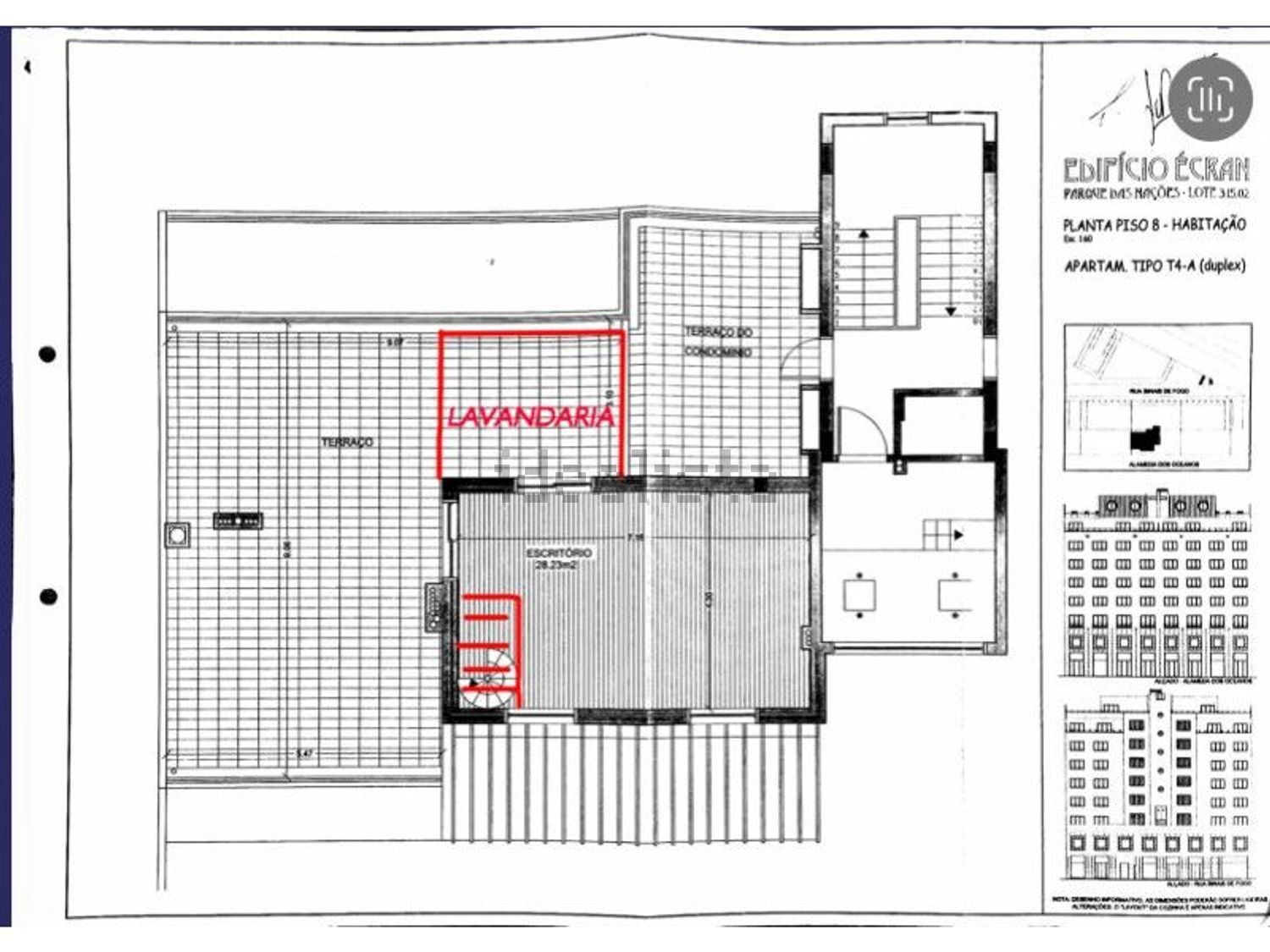 顶层公寓出售在Alameda dos Oceanos - 平面图