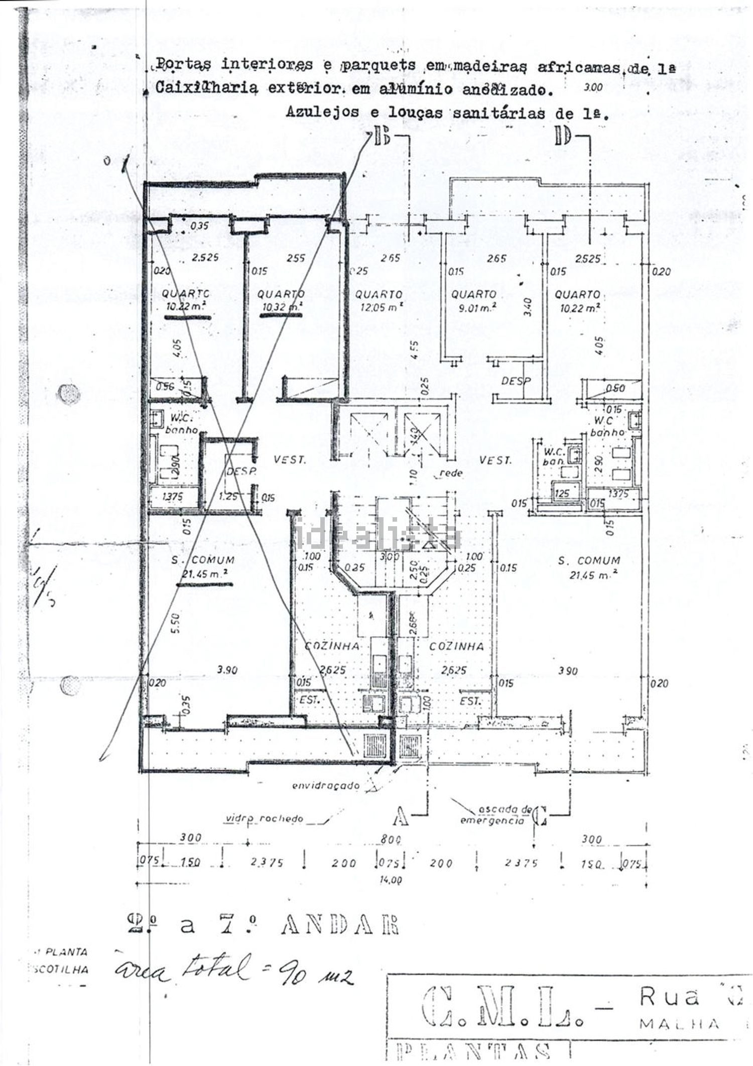 公寓 t3出售在Alto do Lumiar - Quinta das Conchas - Quinta do Lambert - 平面图
