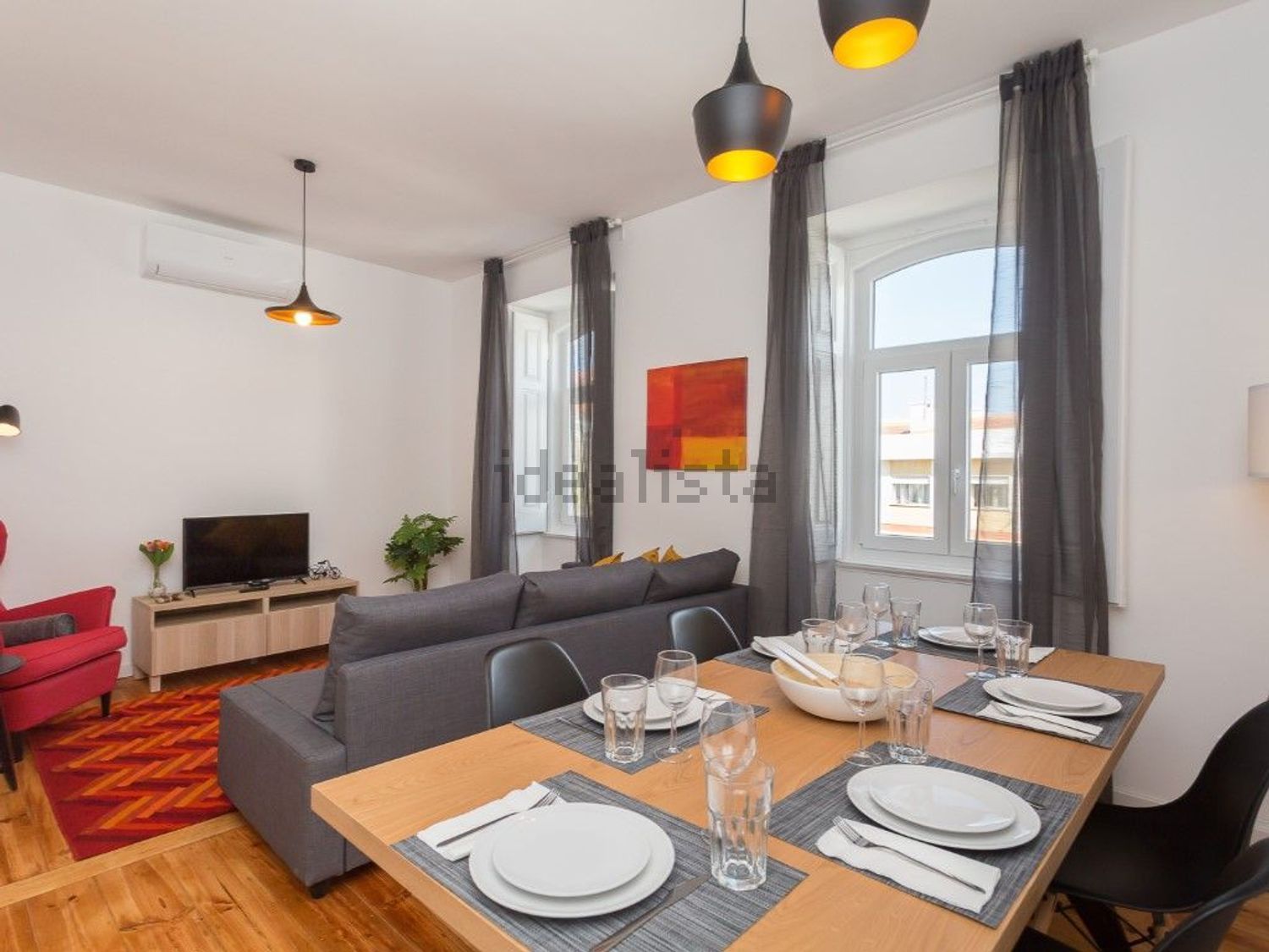 出租公寓 t2在Rua Francisco Rodrigues Ferreira, 7 - 客厅