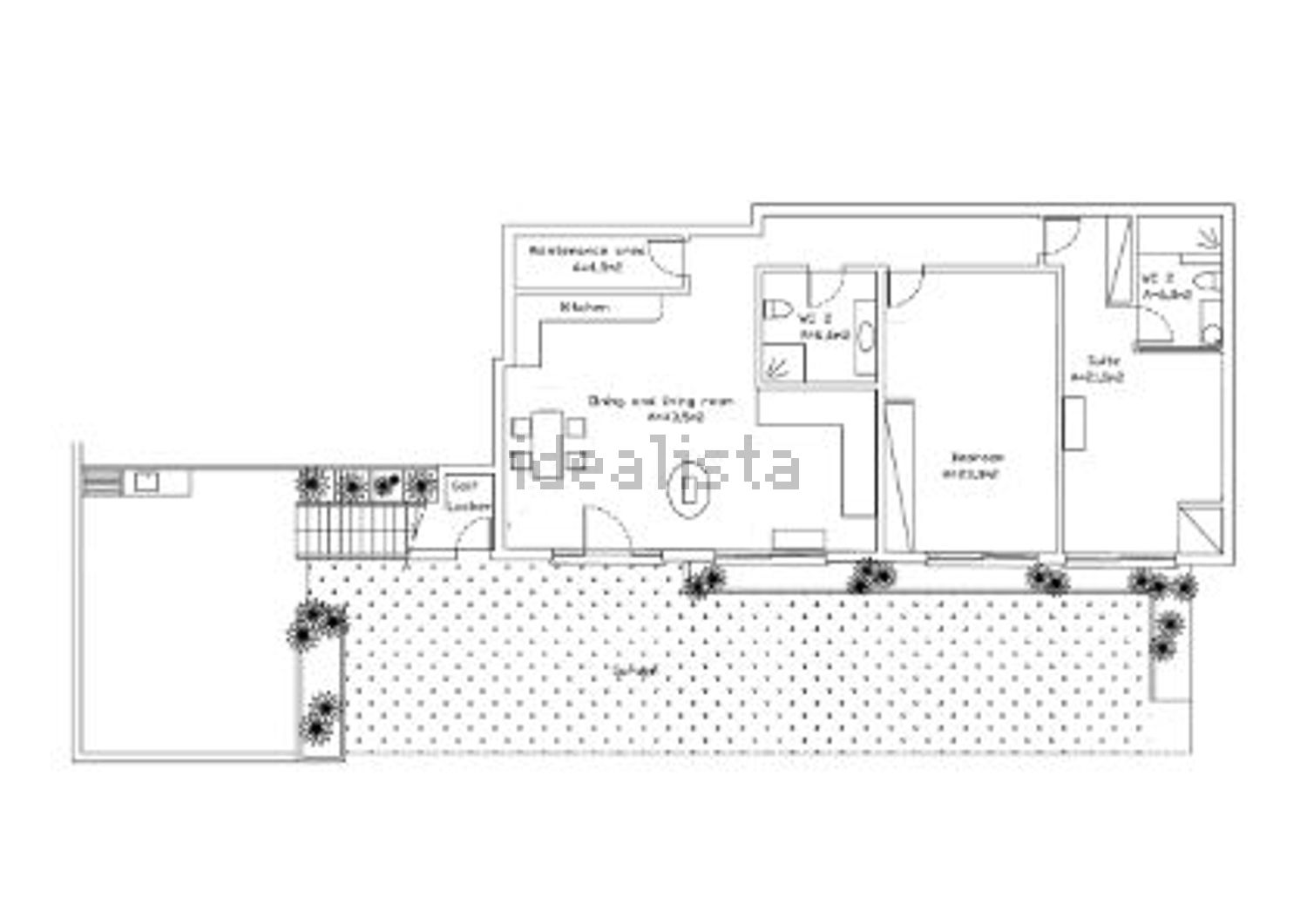 出租小楼房在Estrada da Lagoa Azul - 平面图