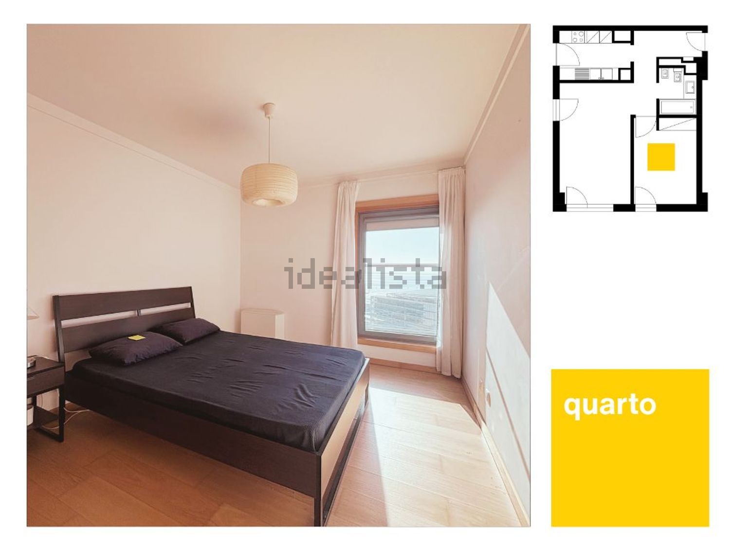 出租公寓 t1在Avenida Dom João II - 卧室