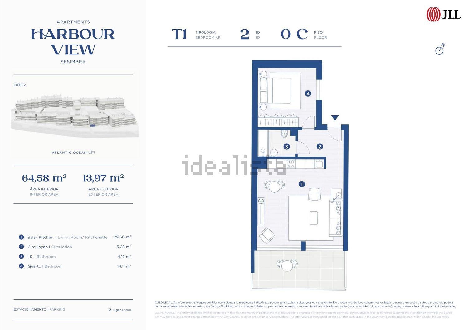 公寓 t1出售在Zambujal - Aiana - 平面图