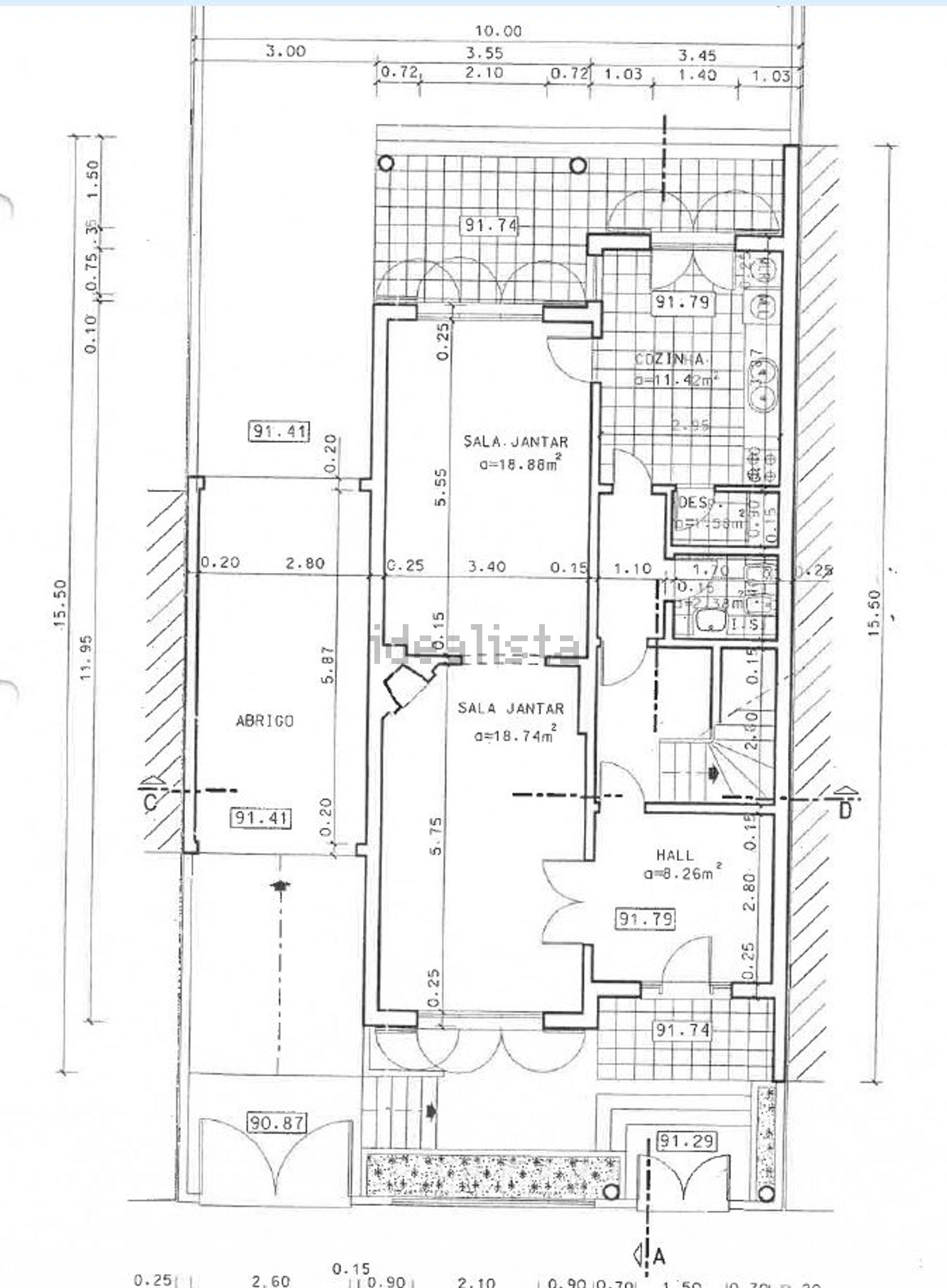 小楼房或独栋别墅出售在Rua do Cerrado das Tramagueiras - 平面图