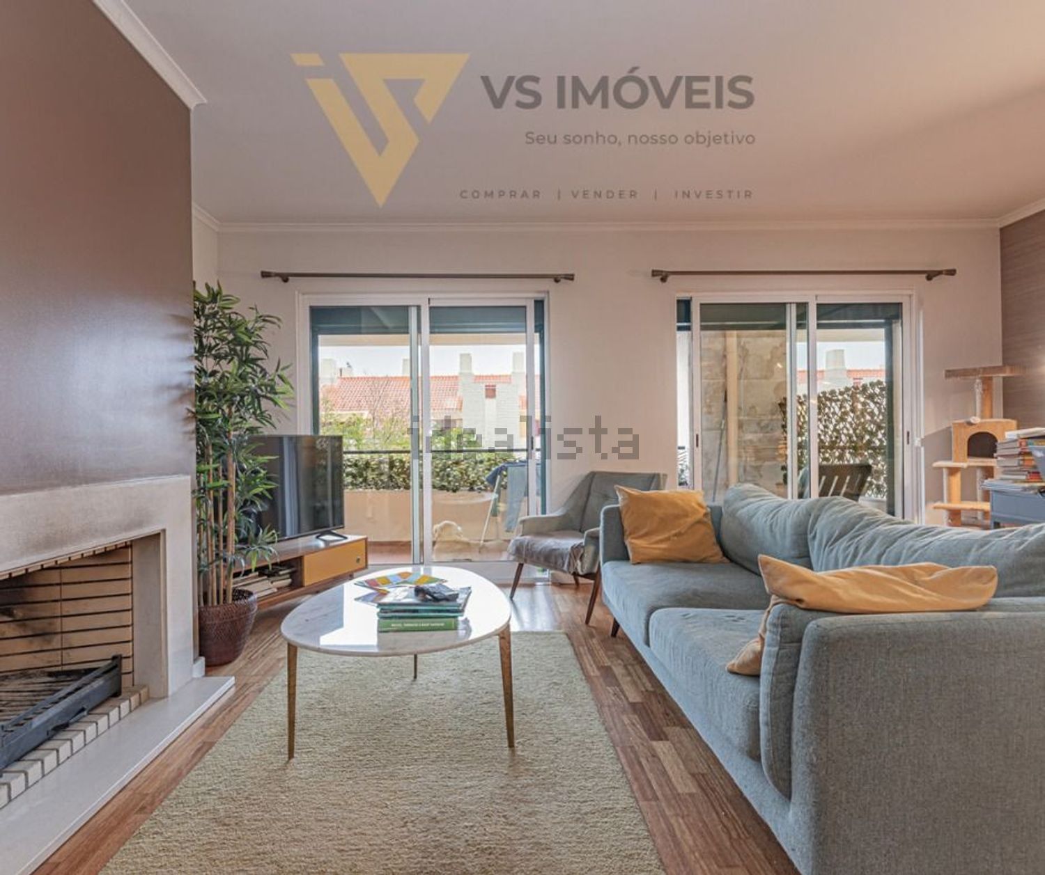 出租公寓 t2在Rua dos Faisões - 客厅