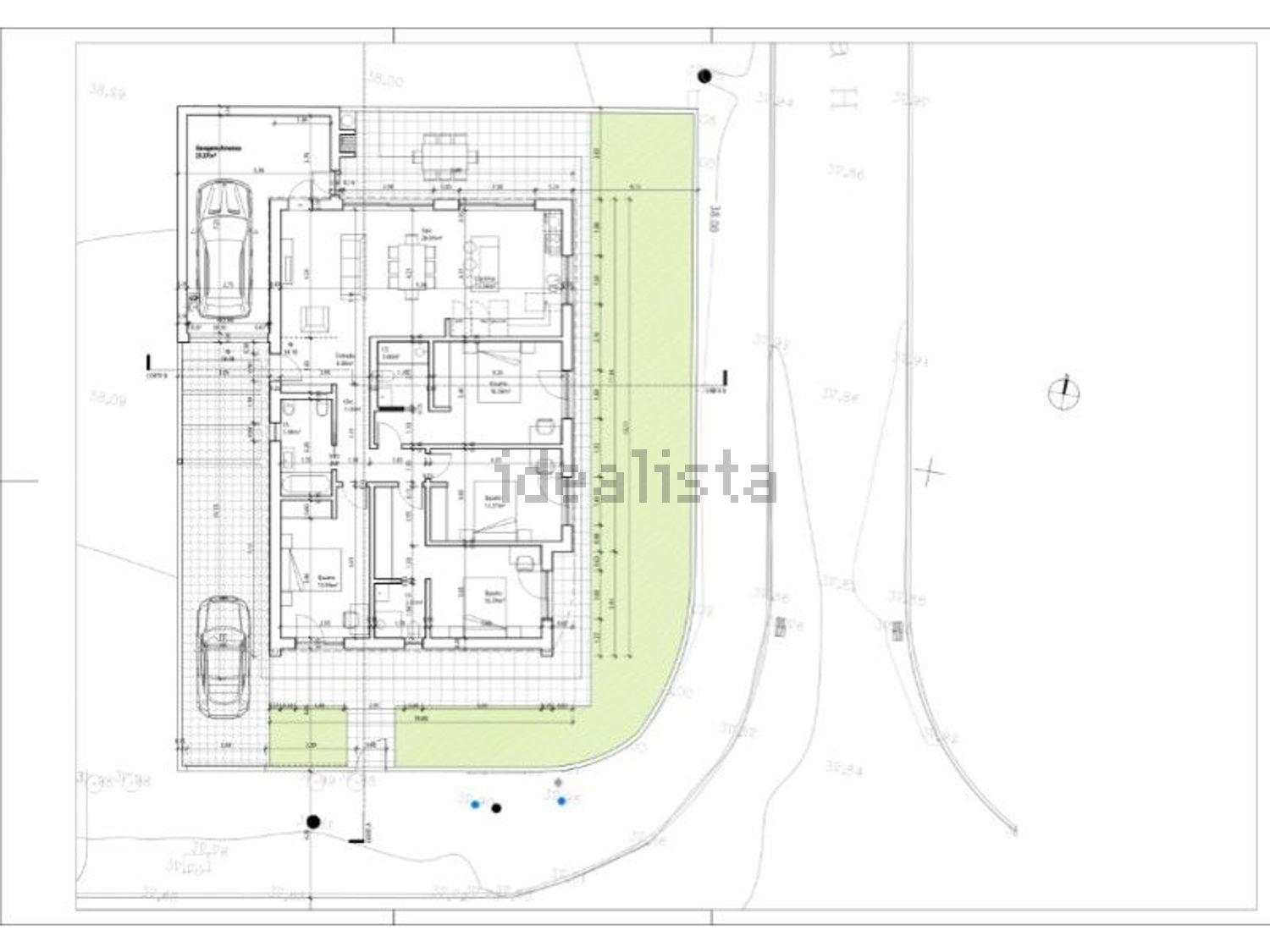 小楼房或独栋别墅出售在Moita - 平面图