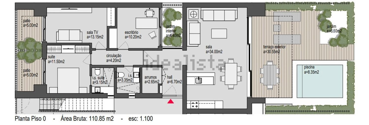 公寓 t2出售Porto covo - 平面图