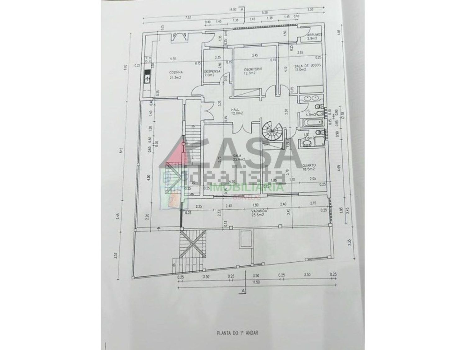 小楼房或独栋别墅出售在Rua Santo Estevão, 194 - 平面图