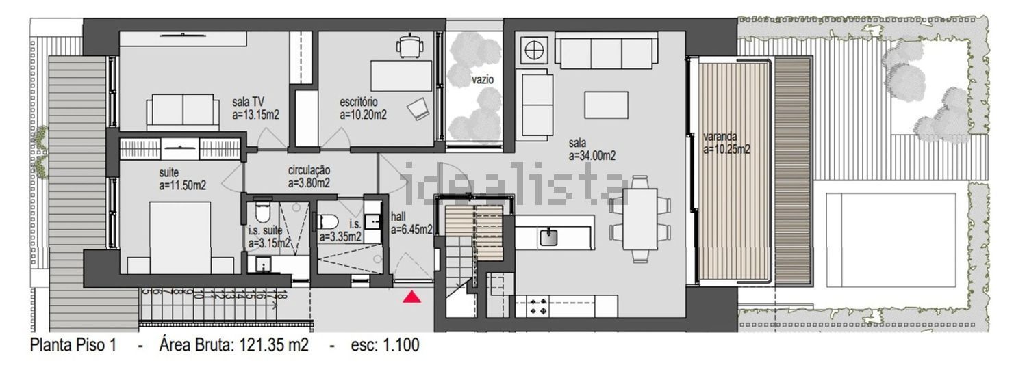 公寓 t2出售Porto covo - 平面图