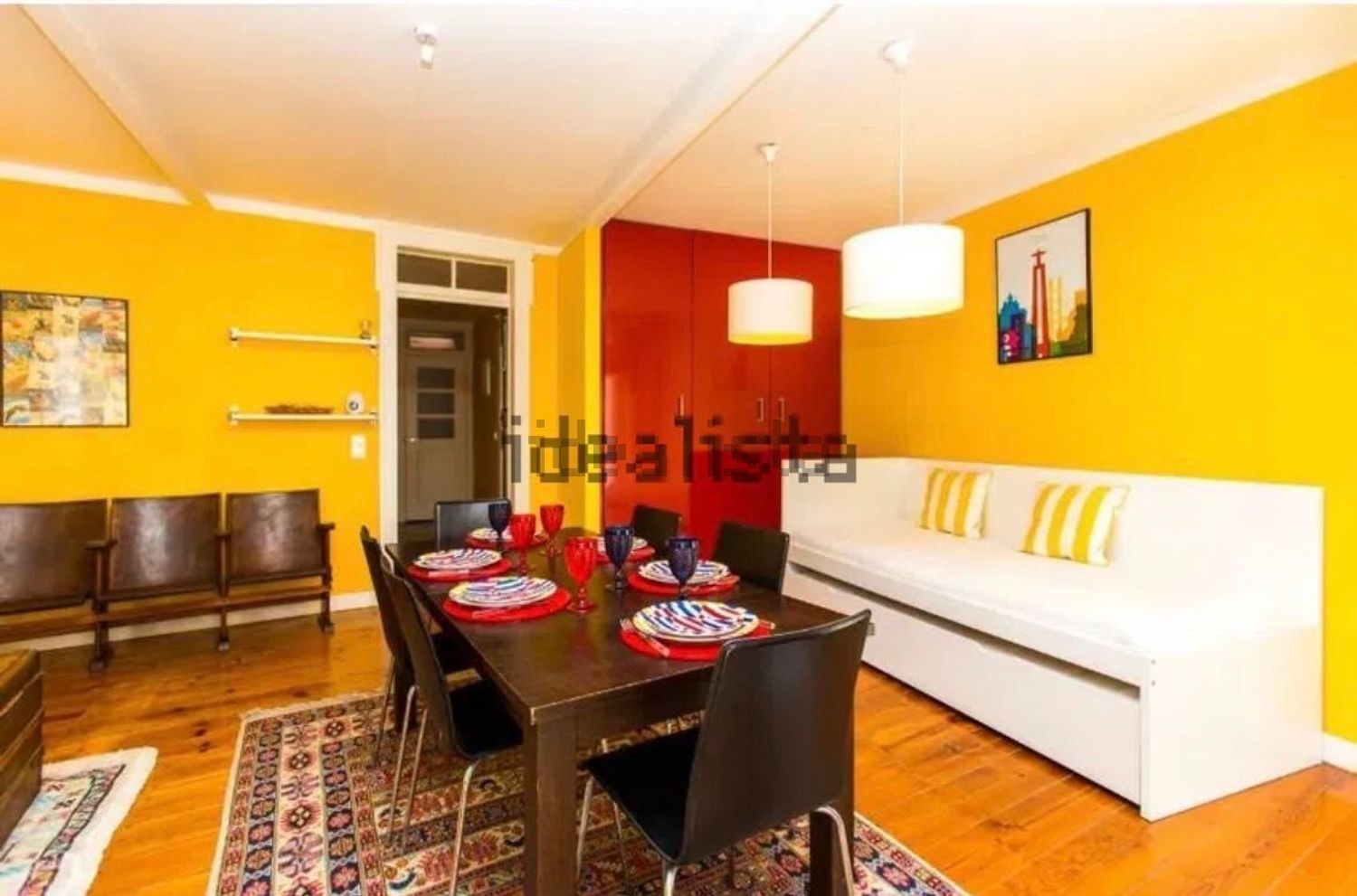 出租公寓 t1在Rua dos Ferreiros a Santa Catarina, 16 - 客厅