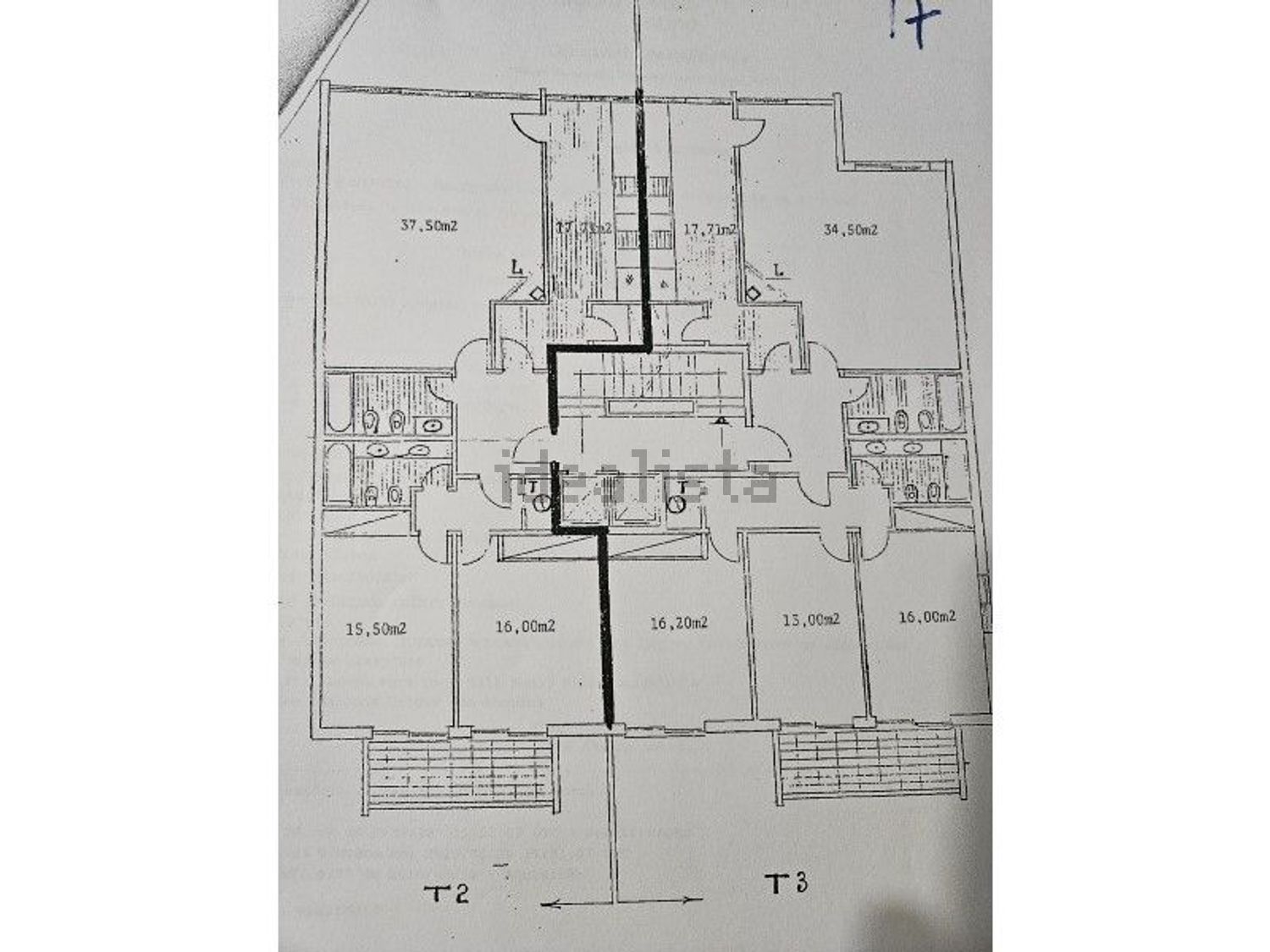 出租公寓 t2在Rua Leopoldo de Almeida, 7 b - 平面图