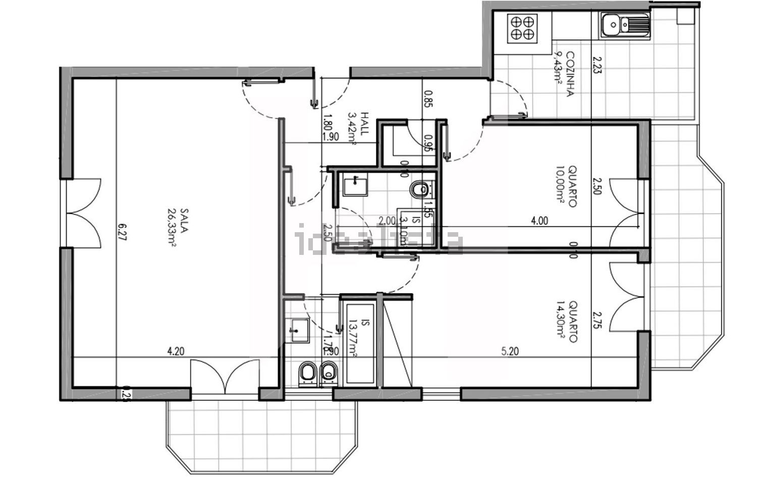 公寓 t2出售在Praceta José Malhoa, 20 - 平面图