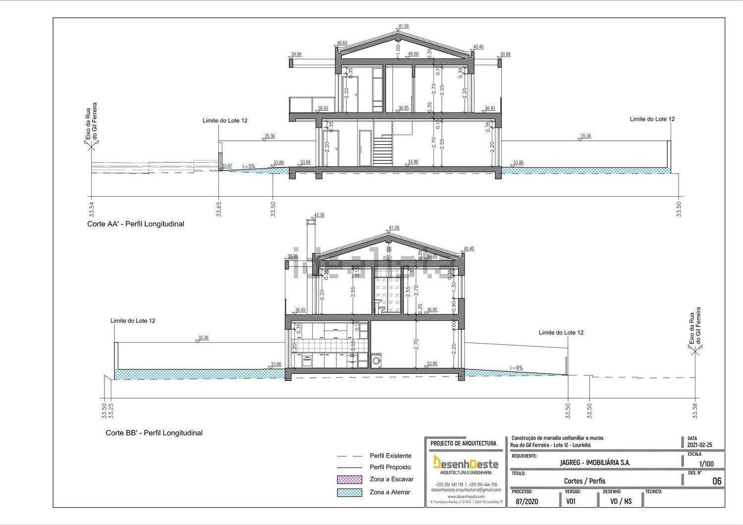 双拼别墅出售在Rua do Gil Ferreira 7 -, 12 - 平面图