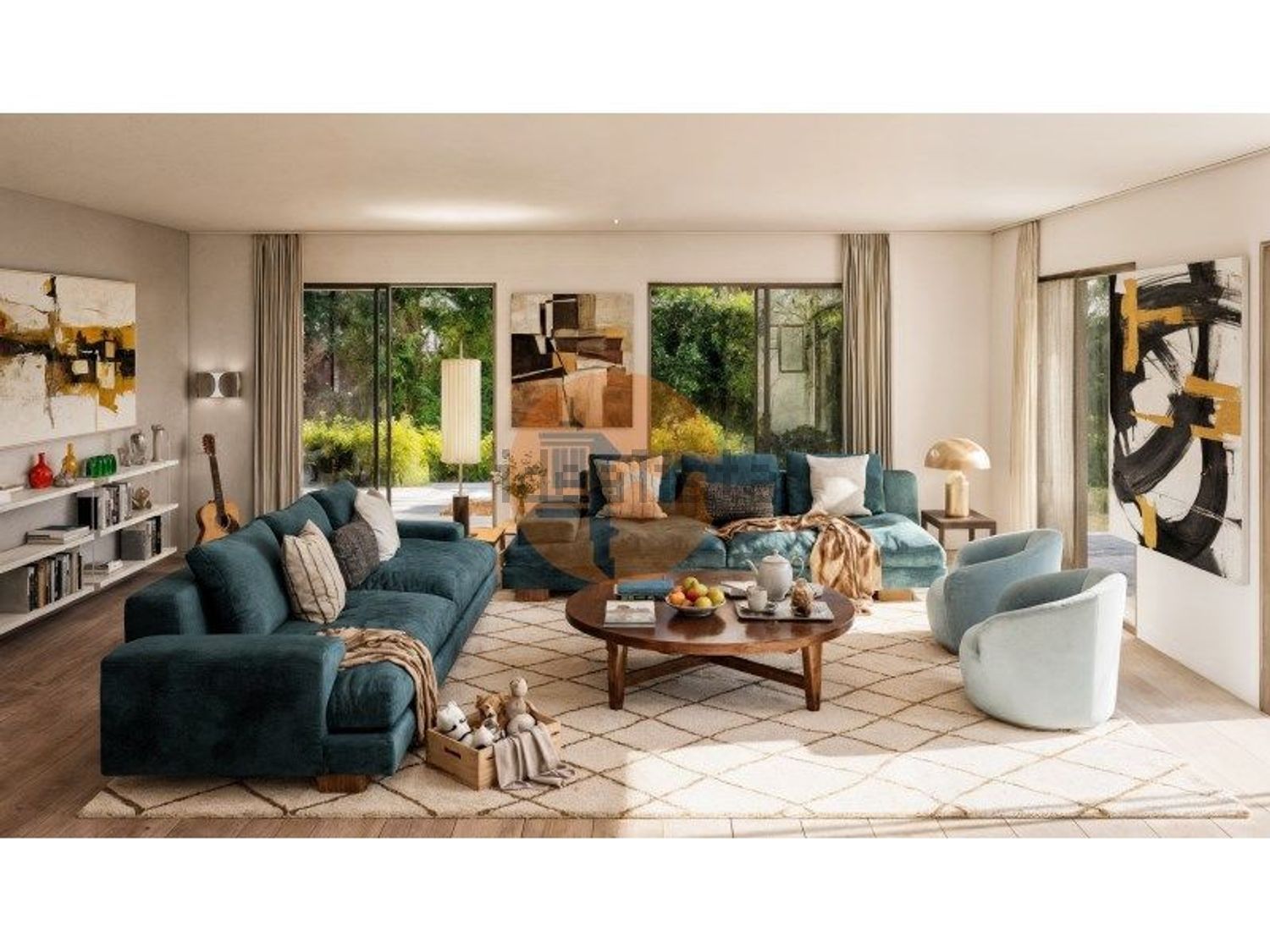 小楼房或独栋别墅出售在Caparica e Trafaria - 客厅