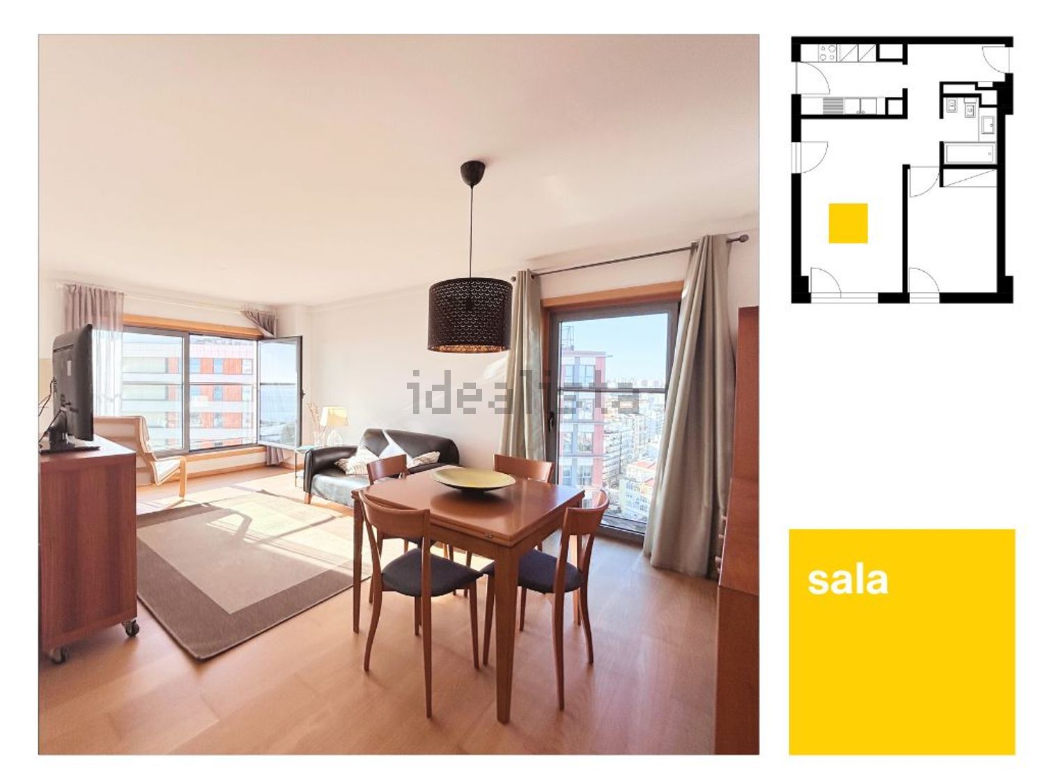 出租公寓 t1在Avenida Dom João II - 客厅