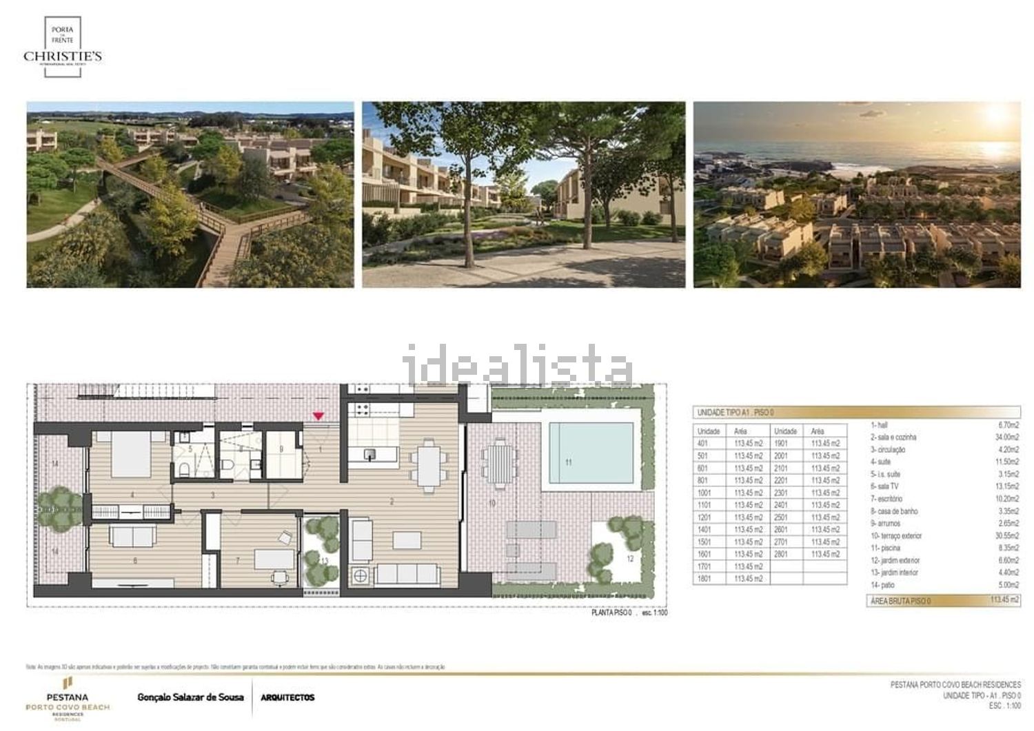 公寓 t2出售在Porto Covo - 平面图