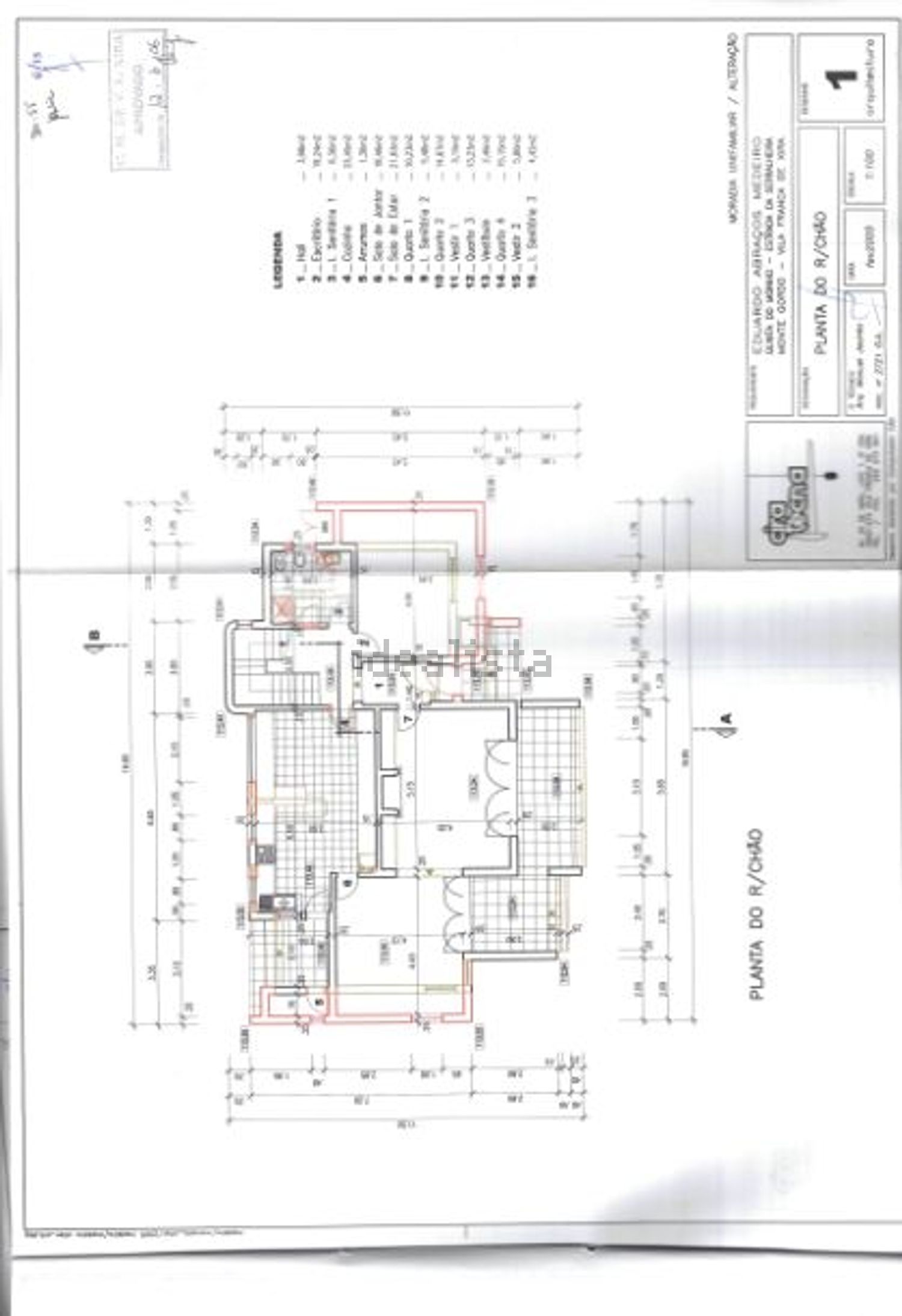 小楼房或独栋别墅出售Estr. da Serralheira de Baixo - 平面图