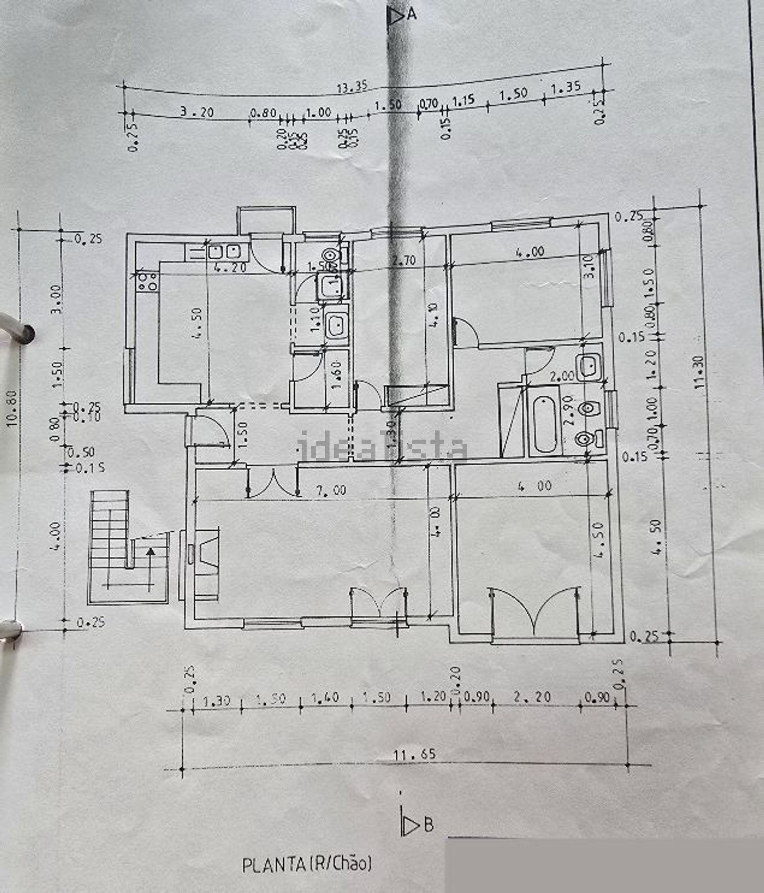小楼房或独栋别墅出售在Avenida Padre Nabeto - 平面图