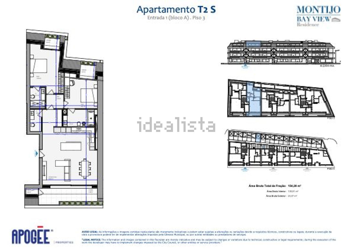 公寓 t2出售在Rua António Semedo, 1 - 平面图