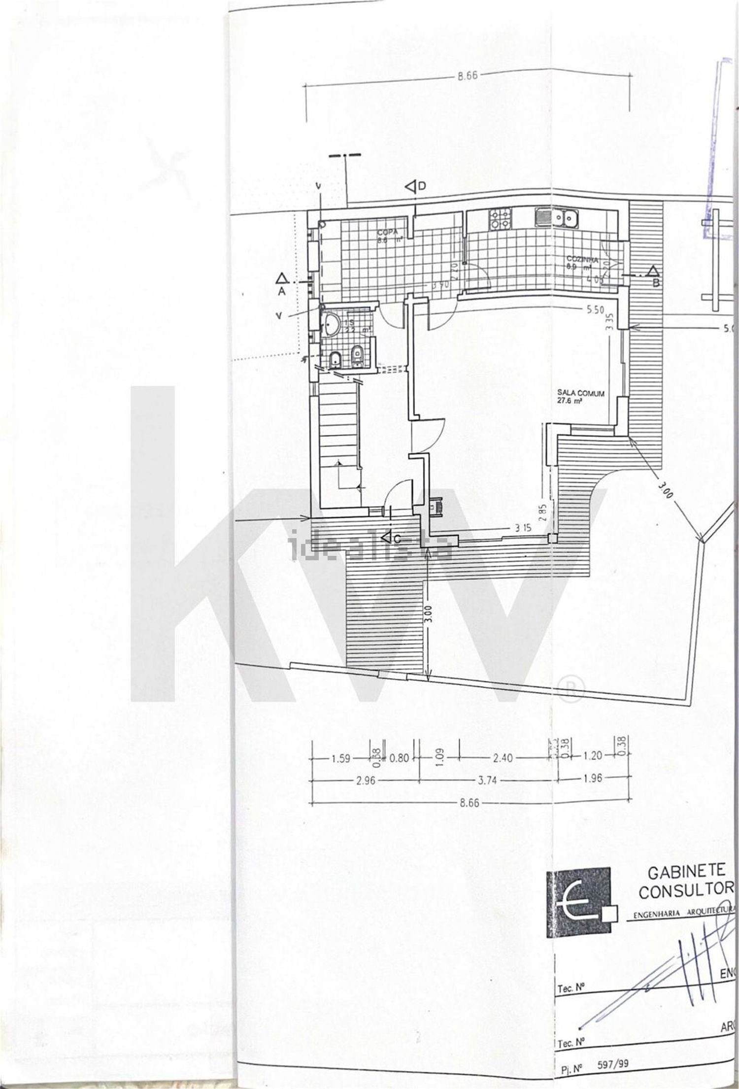 小楼房或别墅出售在Rua da Ribeira - 平面图