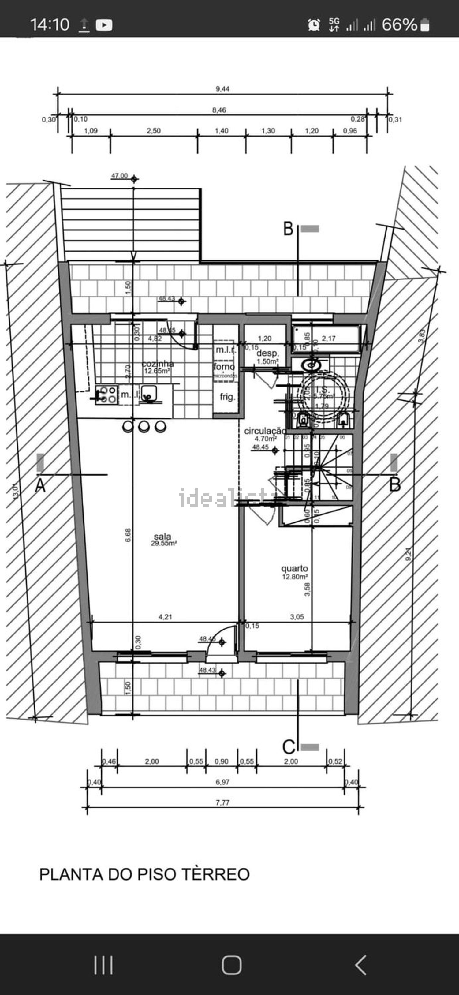 联排别墅出售在Rua da Arieira, 20 - 平面图