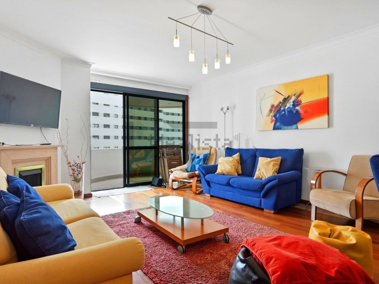 出租公寓 t2在Rua Comandante Cousteau - 客厅