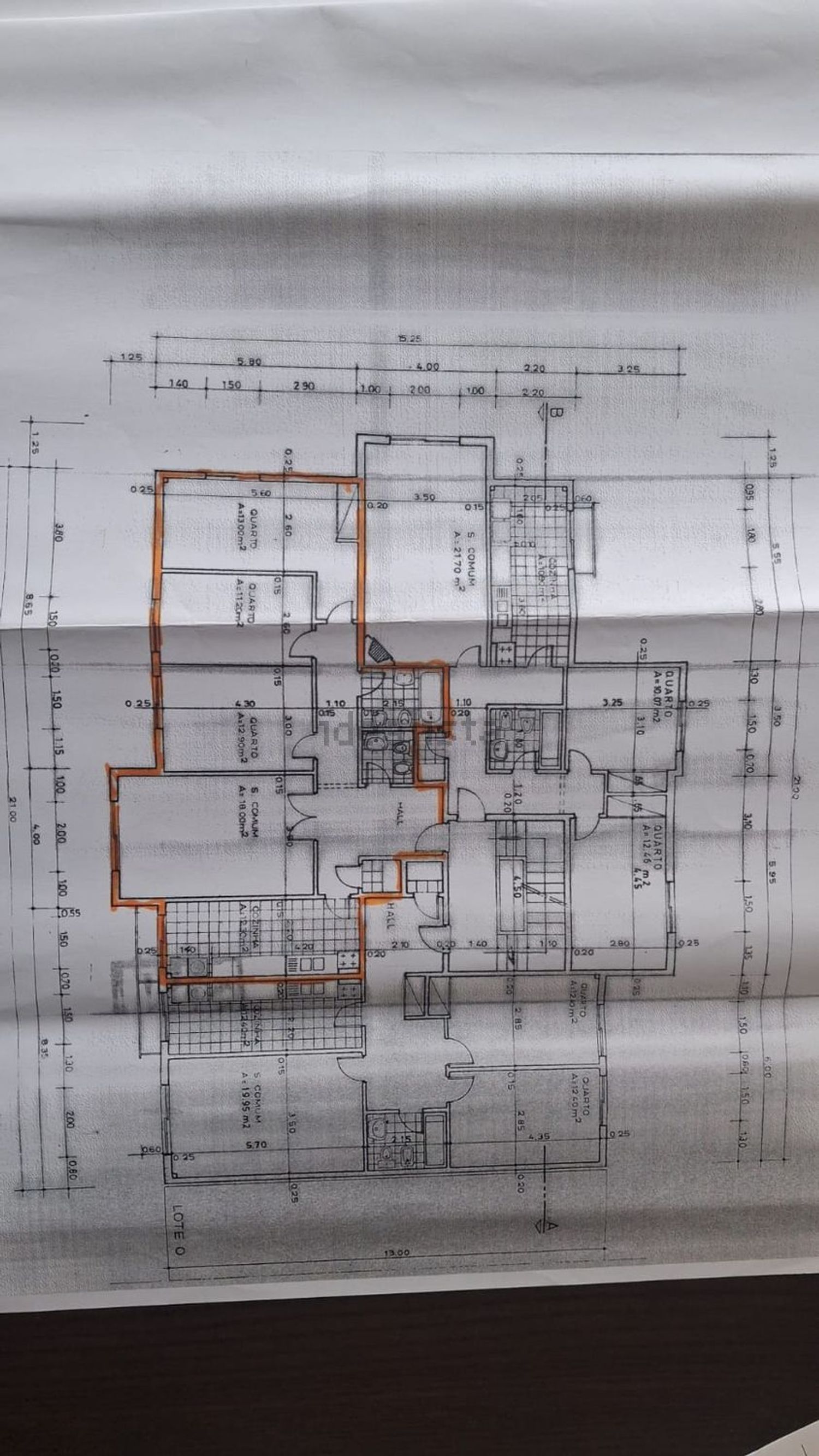公寓 t3出售在Rua Doutor José Fernandes, 34 C - 平面图