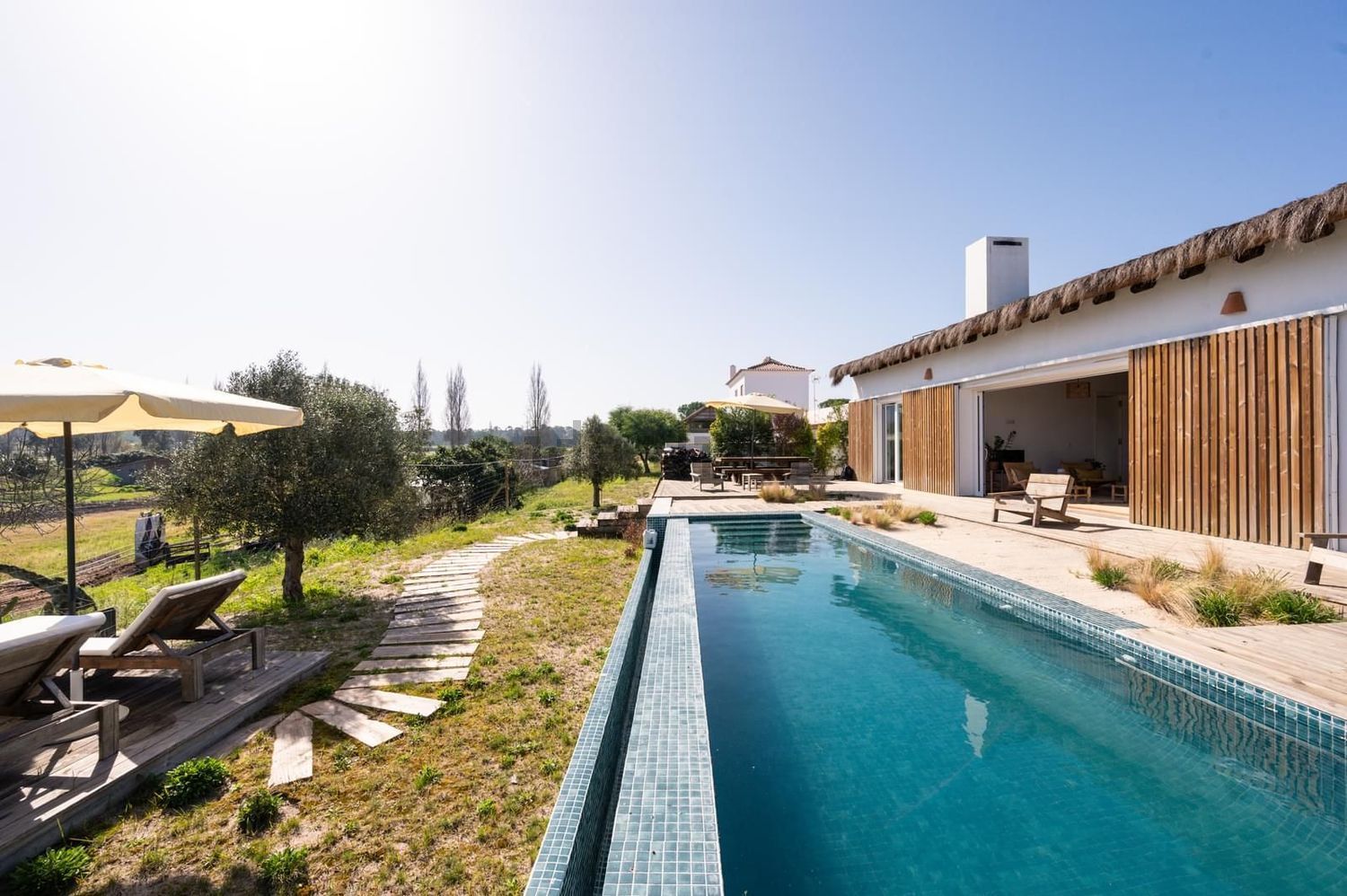 出租小楼房或独栋别墅在Largo do Canal - 游泳池