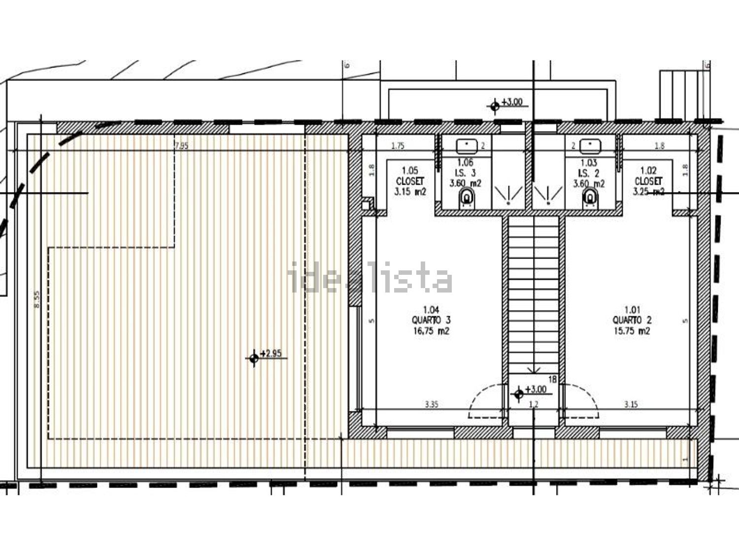 小楼房或独栋别墅出售在Rua da Igreja - 平面图