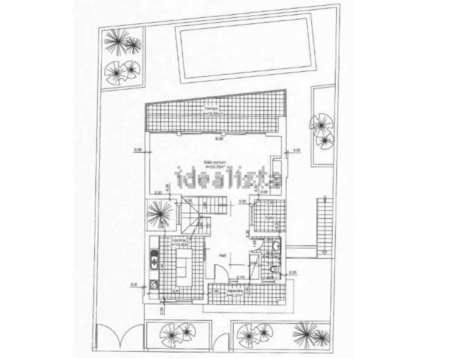小楼房或独栋别墅出售Casal das Areias - 平面图