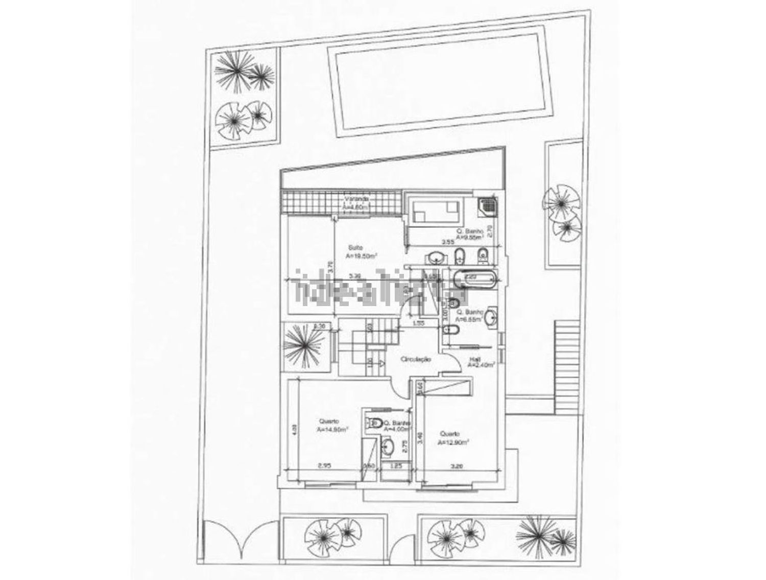 小楼房或独栋别墅出售Casal das Areias - 平面图