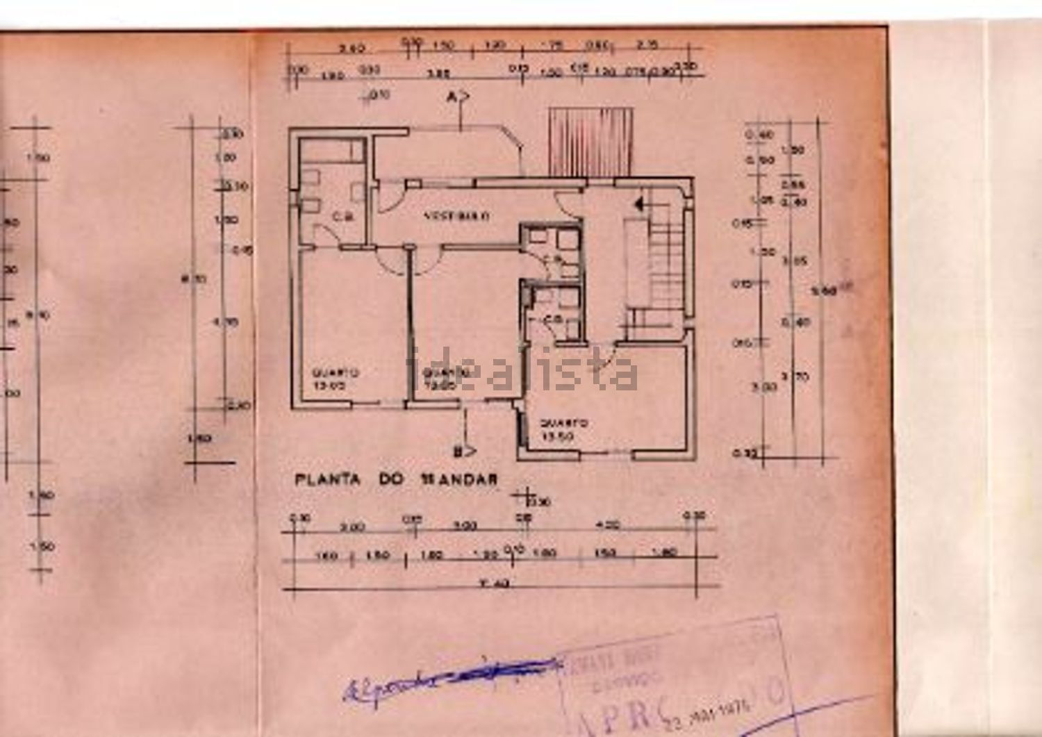 小楼房或独栋别墅出售lapa da serra - 平面图