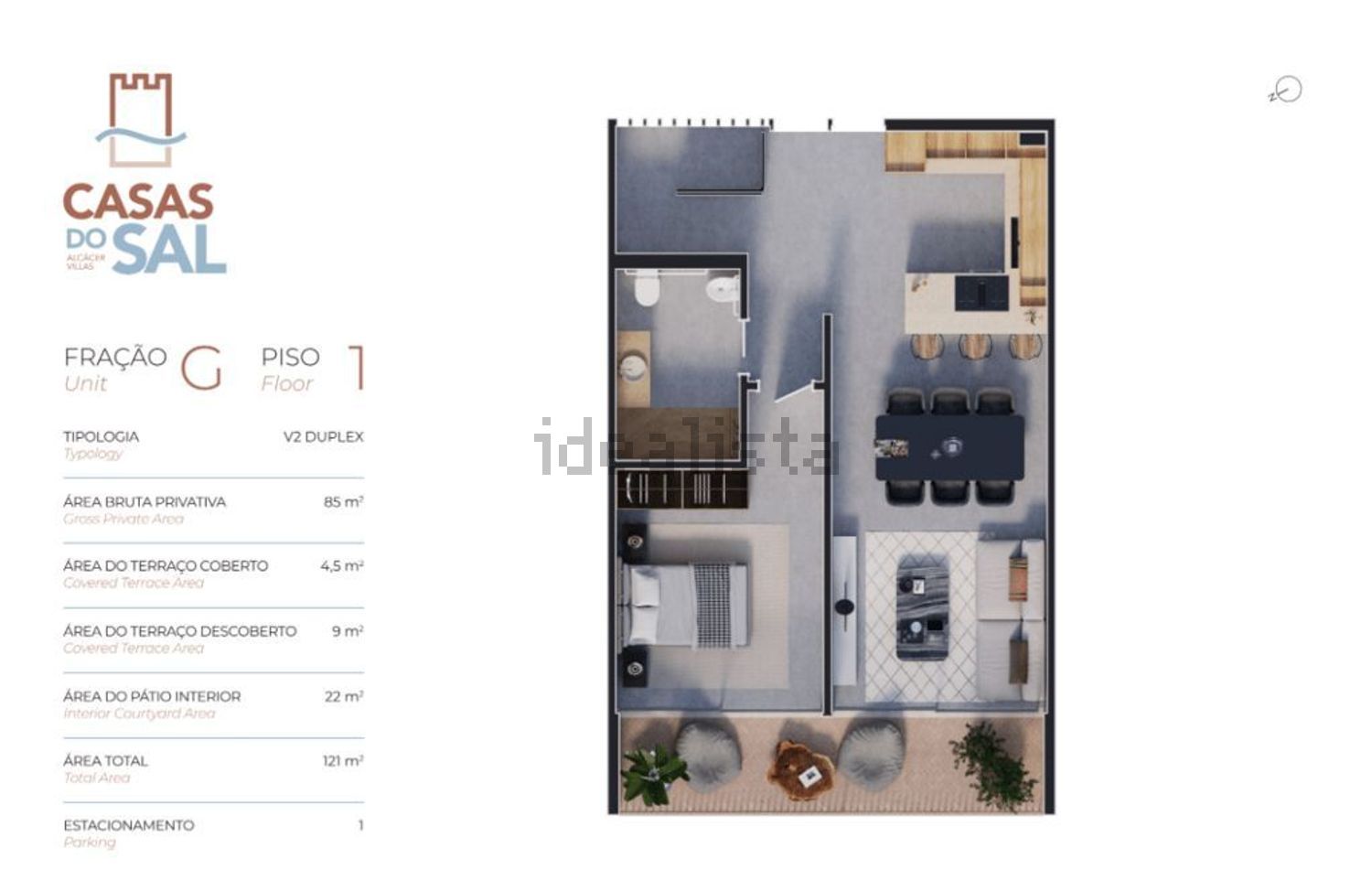 小楼房或别墅出售在Alcácer do Sal e Santa Susana - 平面图