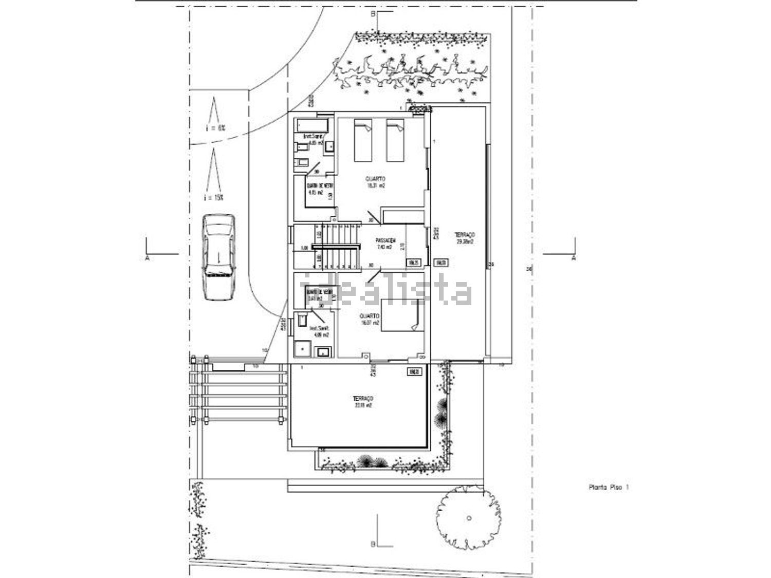 出租小楼房或独栋别墅Azinhaga do Viana - 平面图