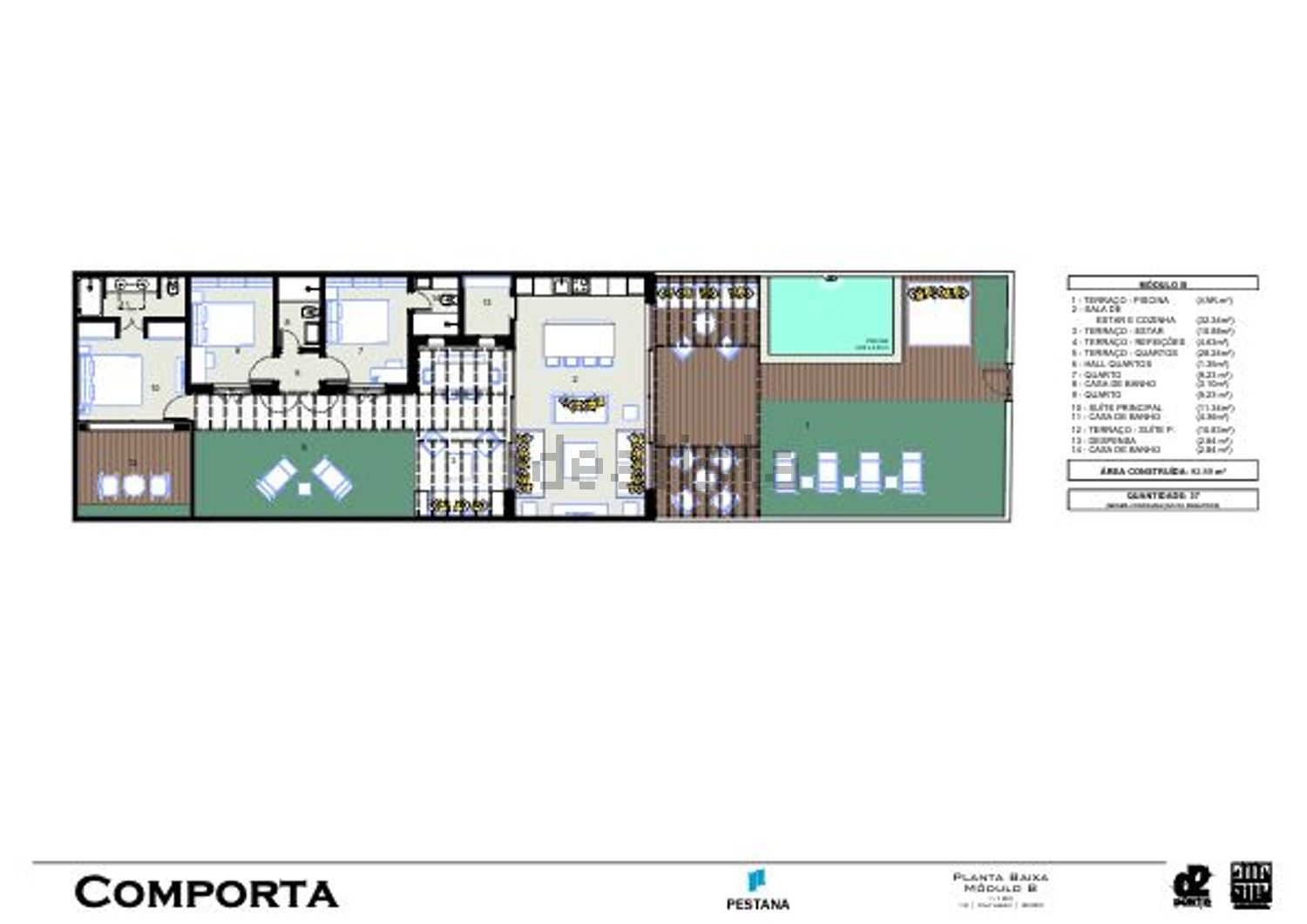 小楼房或独栋别墅出售在Rua das Laranjeiras - 平面图