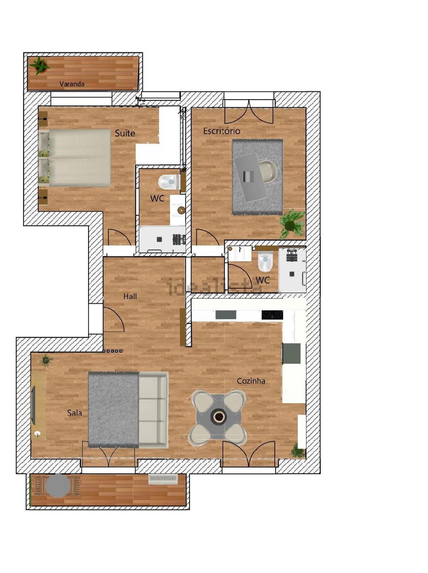 公寓 t2出售在Rua Macau, 11 - 平面图