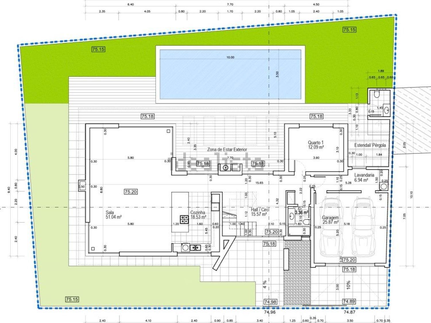 小楼房或独栋别墅出售在Rua Natália Correia, 21 - 平面图