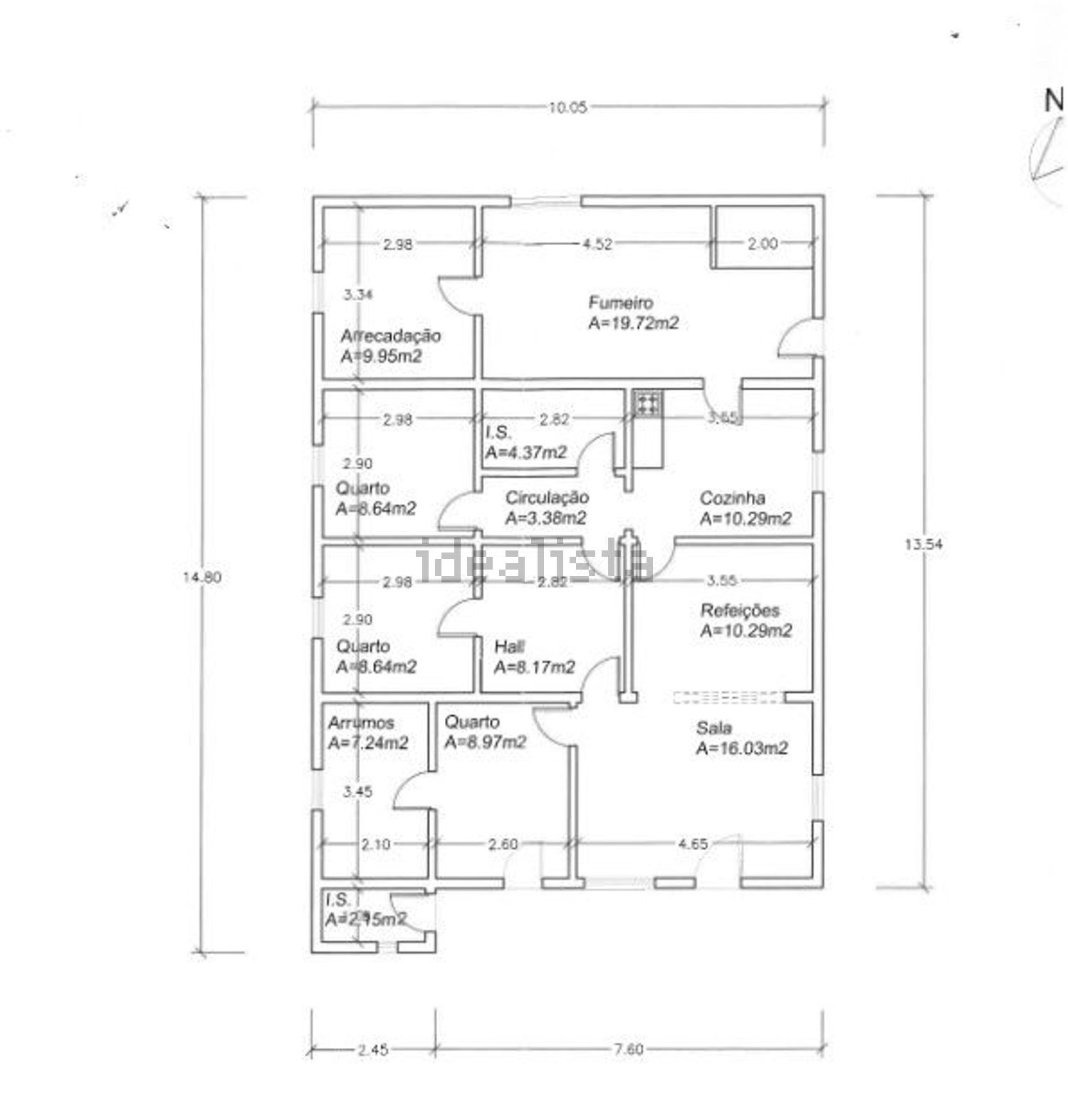 小楼房或独栋别墅出售carvalhal - 平面图