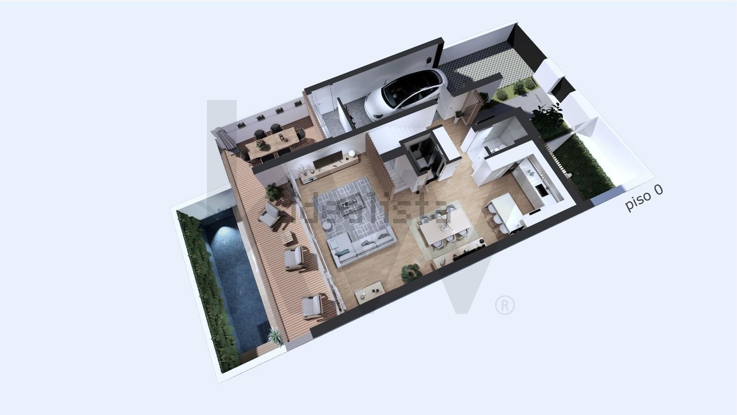 小楼房或别墅出售在Centro - 平面图