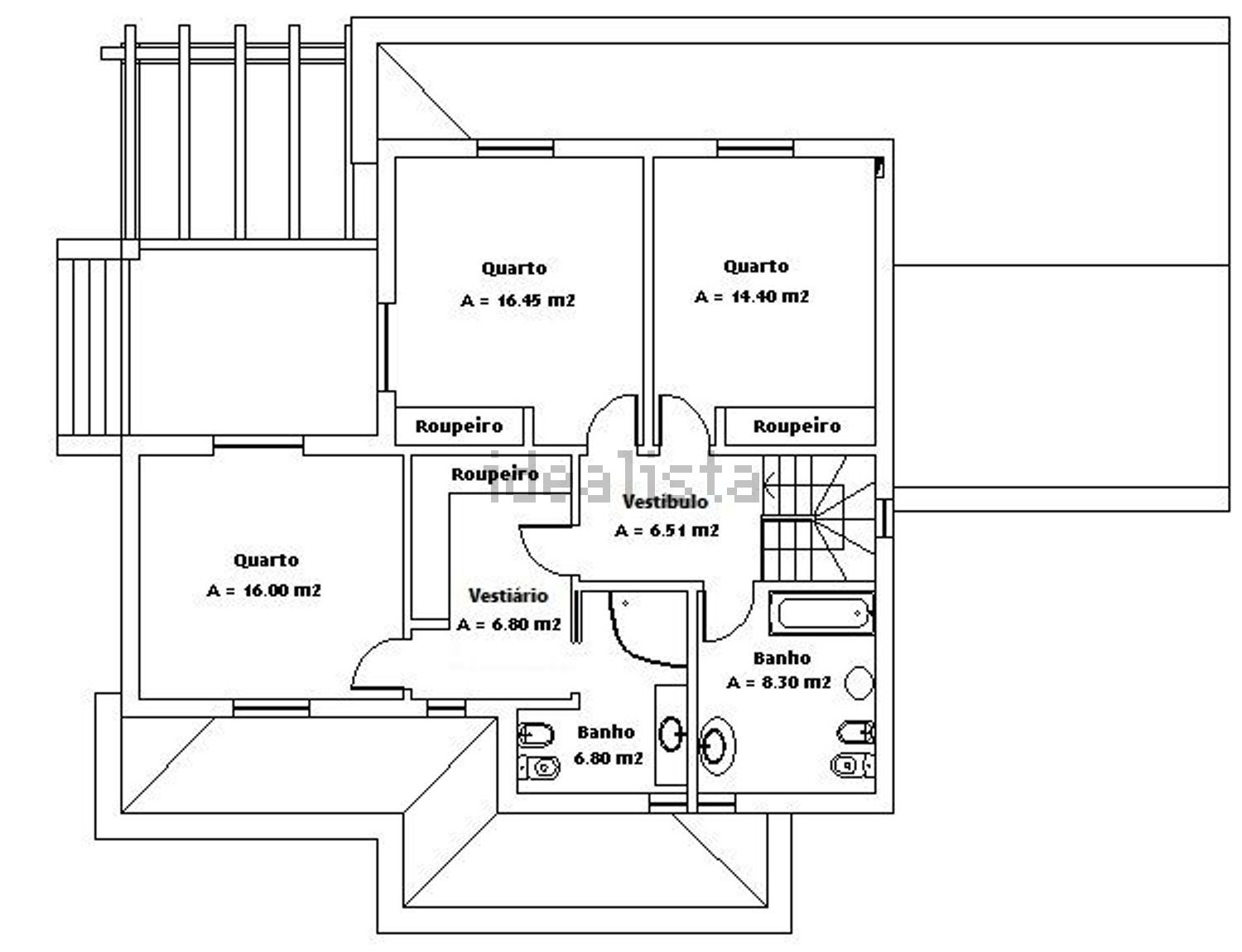小楼房或独栋别墅出售在Rua do Mosqueiro, 19 - 平面图