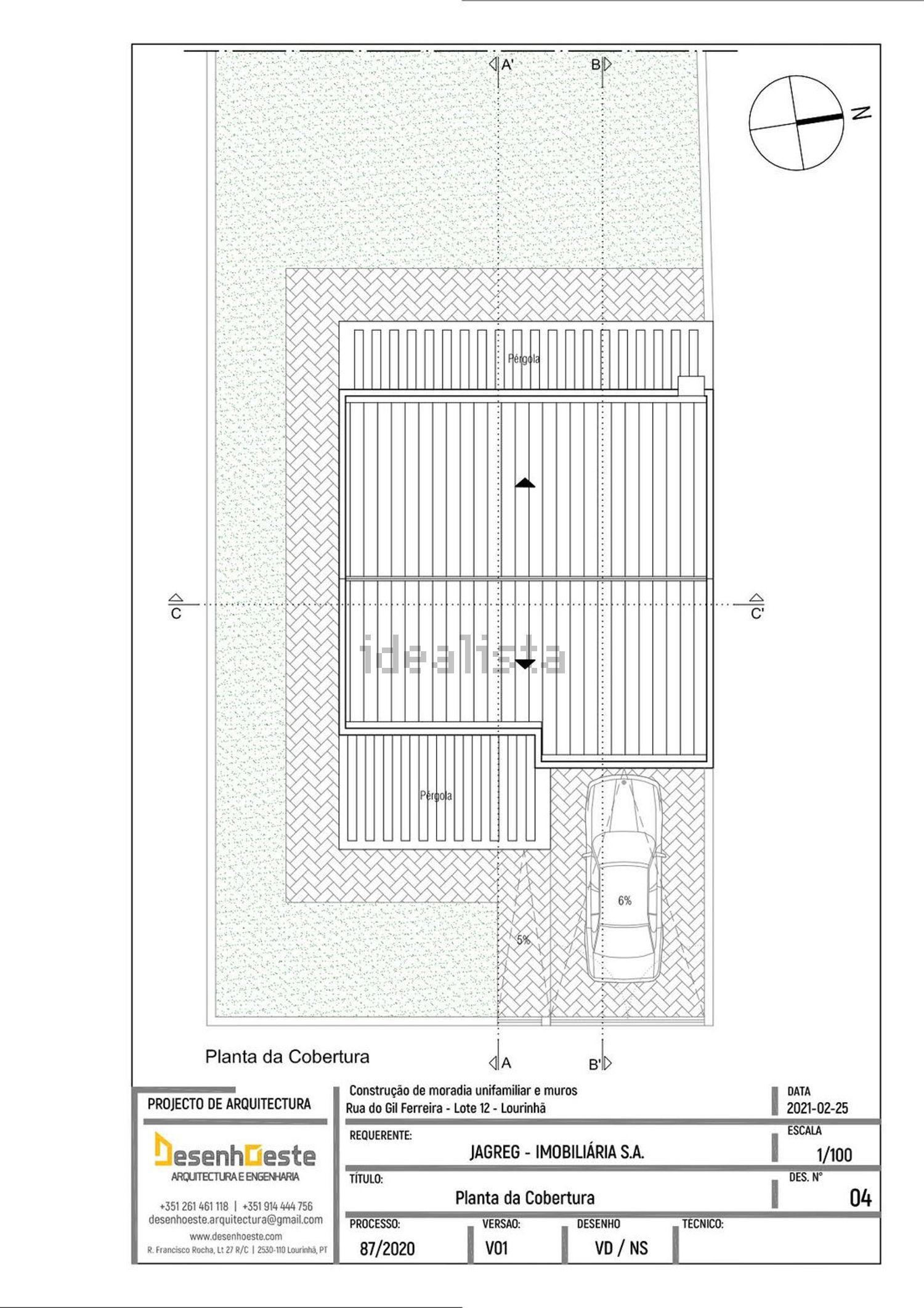 双拼别墅出售在Rua do Gil Ferreira 7 -, 12 - 平面图