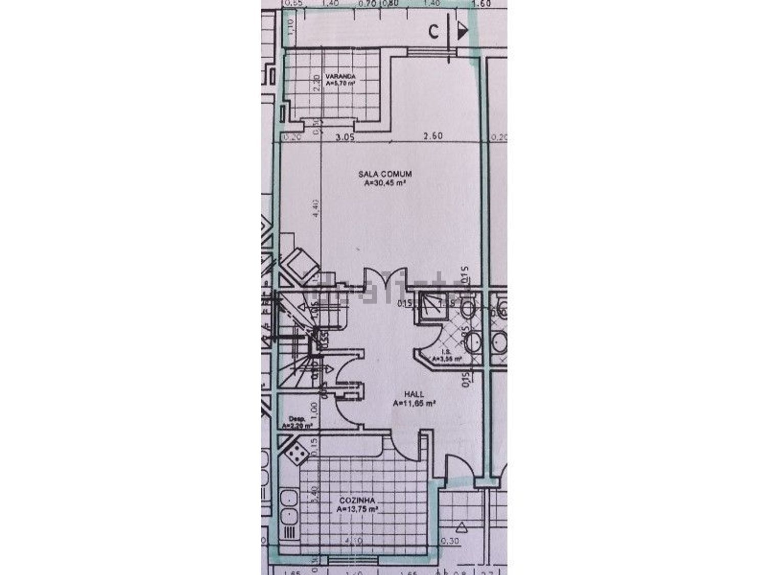 小楼房或独栋别墅出售在Rua Dona Aurélia, 13 - 平面图