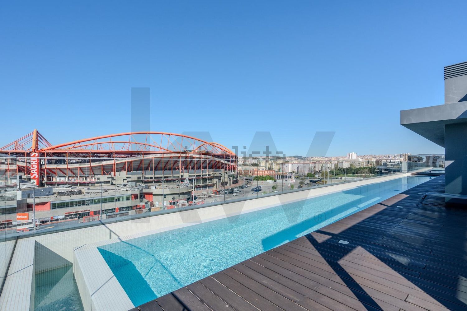 出租公寓 t1在Rua António Alçada Baptista, 10 - 游泳池