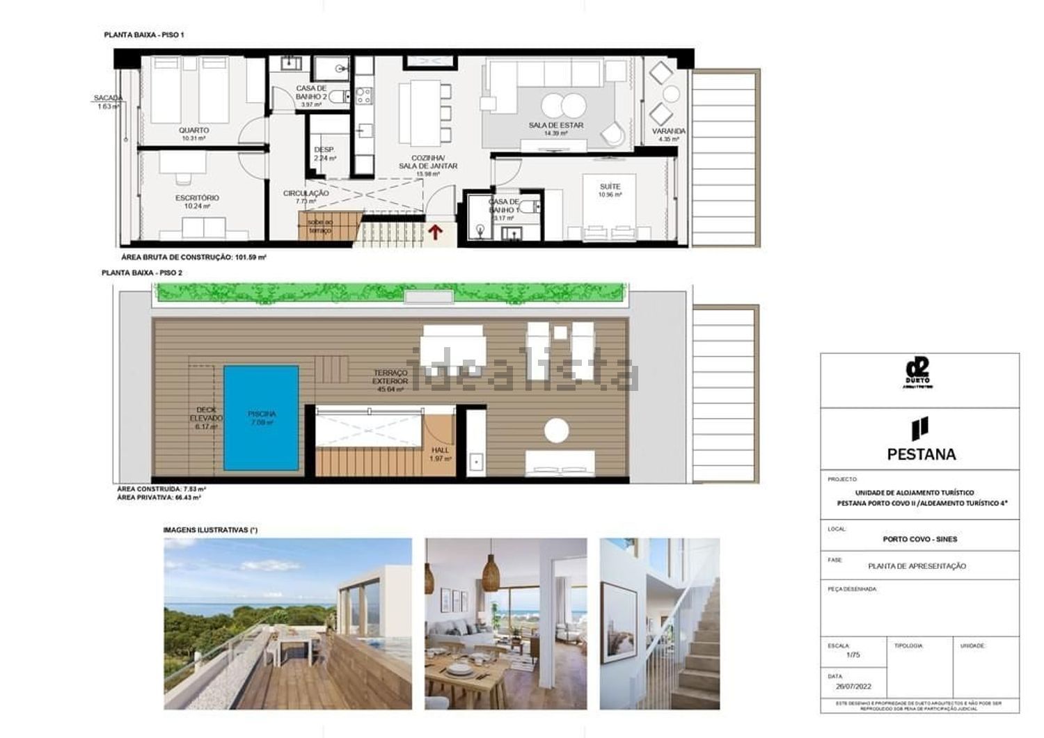 公寓 t3出售在Rua Isabel Arsénio - 平面图