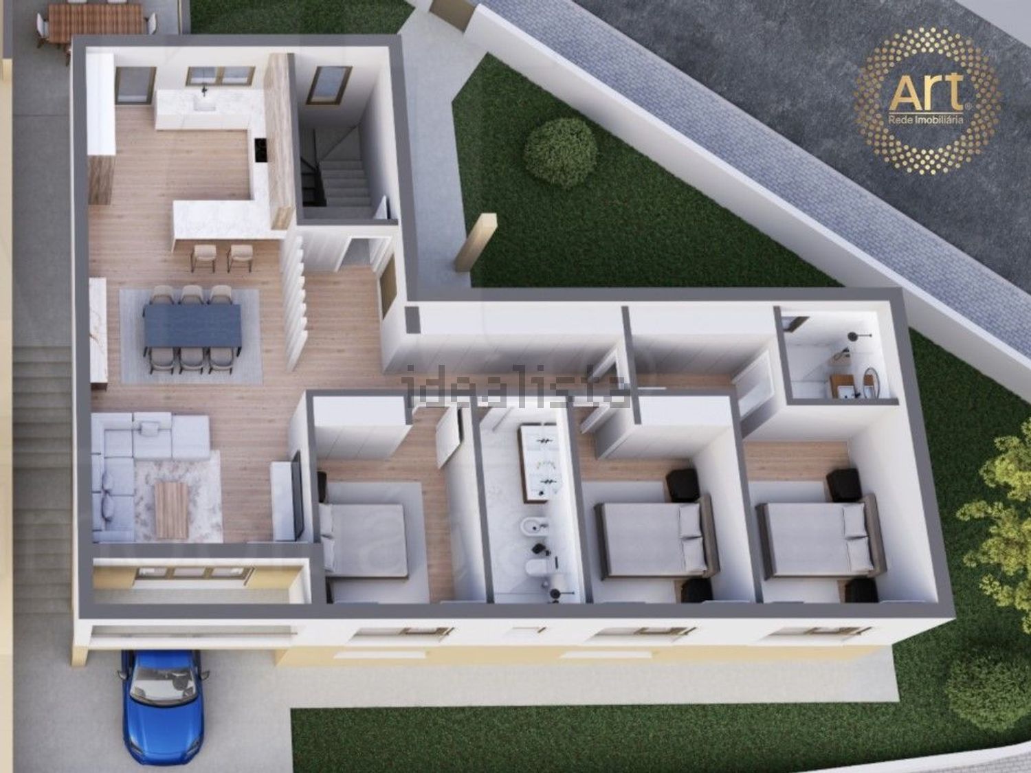 小楼房或独栋别墅出售在Avenida Principal - 平面图