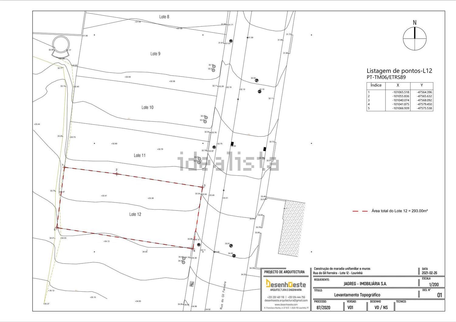双拼别墅出售在Rua do Gil Ferreira 7 -, 12 - 平面图