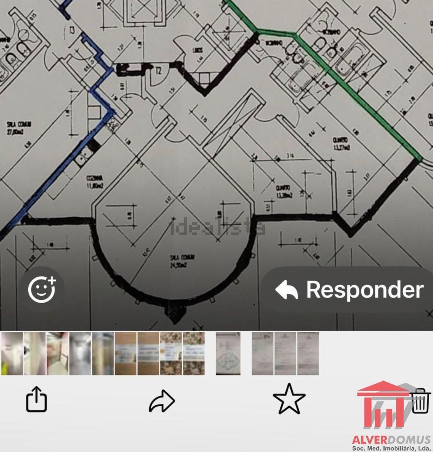 出租公寓 t2在Rua Manuel Martins da Hora - 平面图