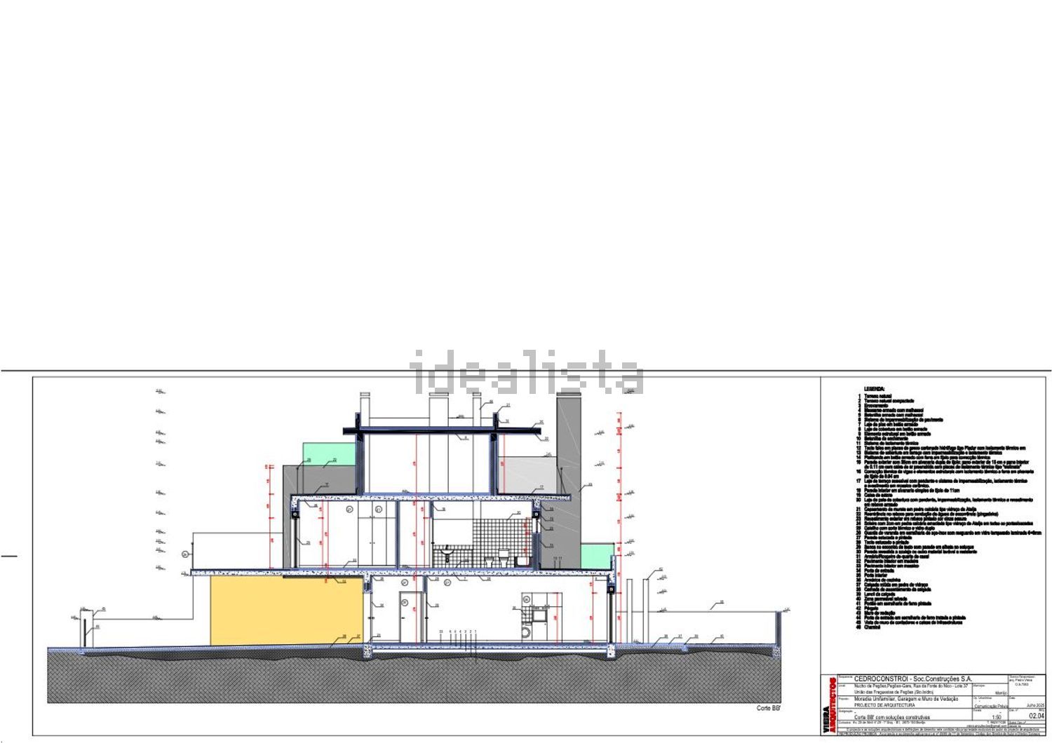双拼别墅出售在Rua Fonte do Nico - 平面图