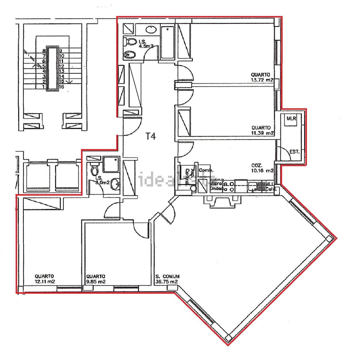 公寓 t4出售在Serra de Carnaxide - 平面图